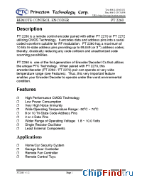 Datasheet PT2260 manufacturer PTC